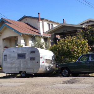 Owners appear to move into this airstream when they rent their home in West Berkeley on AirBnb.